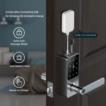 Electronic Touch Keypad TTlock App home outdoor biometric handle tuya security mini intelligent smart door digital lock