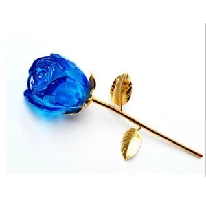 Elegant crystal rose flower for wedding centerpiece decoration