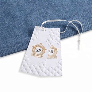 embossed custom garment hang tags clothing brand tags supplier