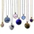 European style gift full crystal interchangeable coin small box pendant necklace