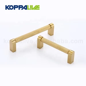 European style solid brass unique copper home furniture cabinet center bar knurled handle pull