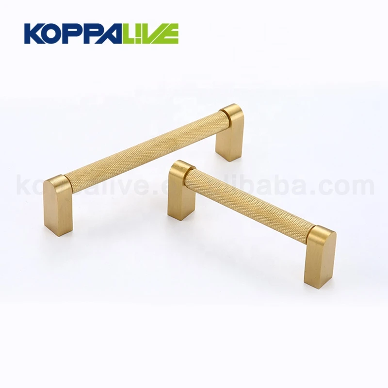European style solid brass unique copper home furniture cabinet center bar knurled handle pull