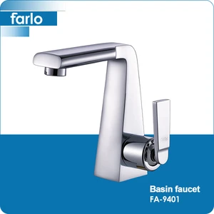 FAAO cheap upc square white paint brass restroom basin faucet