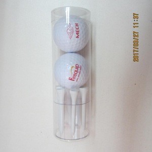 Factory Custom 2 piece white golf ball and tee for promotion