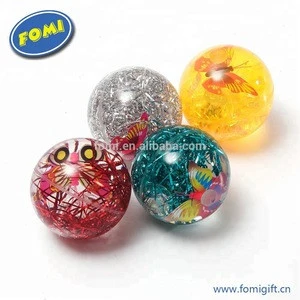 Factory delivery price rubber bouncing toy balls with flashing light