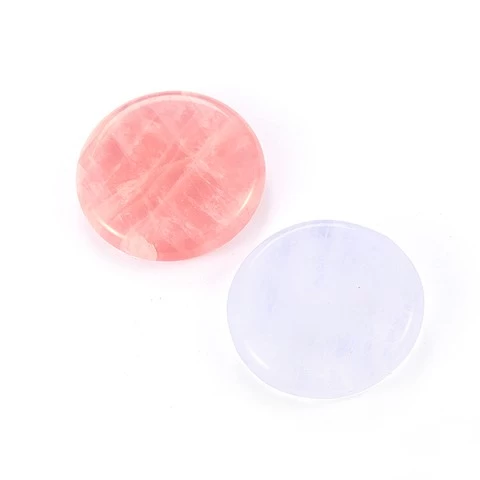Factory Direct Jewelry Making Semi Precious Stones Round Pad Minerales Stones Natural