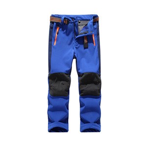 Factory Made Children Outdoor Water Proof Camping&amp;Hiking Pants Soft shell Trousers
