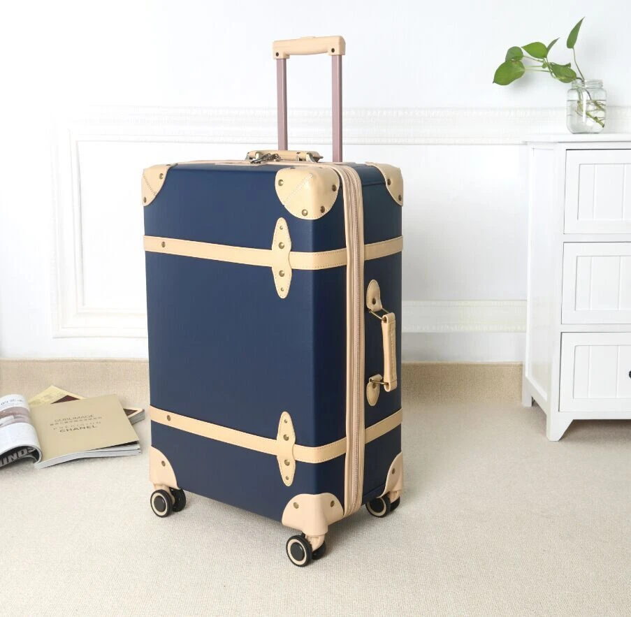 Factory New design fashion PU leather classical vintage suitcase luggage set