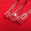 factory supply clear fused quartz glass test tube  for lab test with round bottom