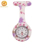 Factory Supply Customised Pattern Digital Nurse Watch Brooch Silicone Pocket Watch For Nurse Job