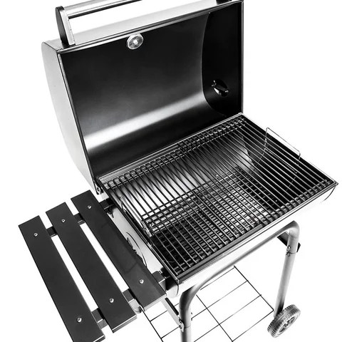 Factory Supply Smokeless Barbecue Grills Oven Heavy Stainless Steel Garden Trolley Cart Outdoor Big Charcoal Bbq Grill