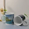 Factory wholesale cheapest magic color changing ceramic coffee mug for advertising promotion gift and others