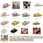 Fancy women slipper and sandal eva yeezy summer cartoon print slides beach water shoes anti slip slide slippers for man