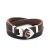 Import Fashion Casual Men Genuine Bracelet Leather Ankle Jewelry Boat Anchor Leather Bracelet from China