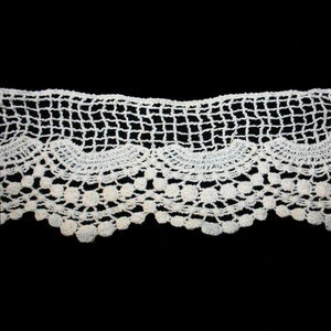 Fashion machine made crochet cotton lace trim for garment