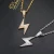 Import Fashion Minimalist Hip Hop 14k Gold Plated Jewelry Iced Out Statement Charm Lightning Pendant Necklace from China