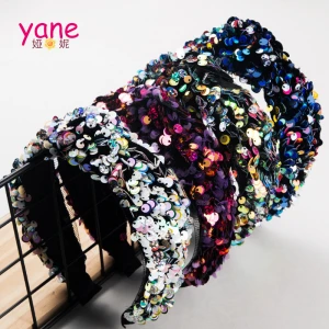 Fashion sequins style shiny hot sale headband for girls