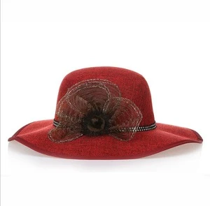 Fashionable hot selling women holiday folding lady straw hat