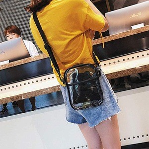 Fashionable ladies crossbody messenger PVC zipper shoulder bag
