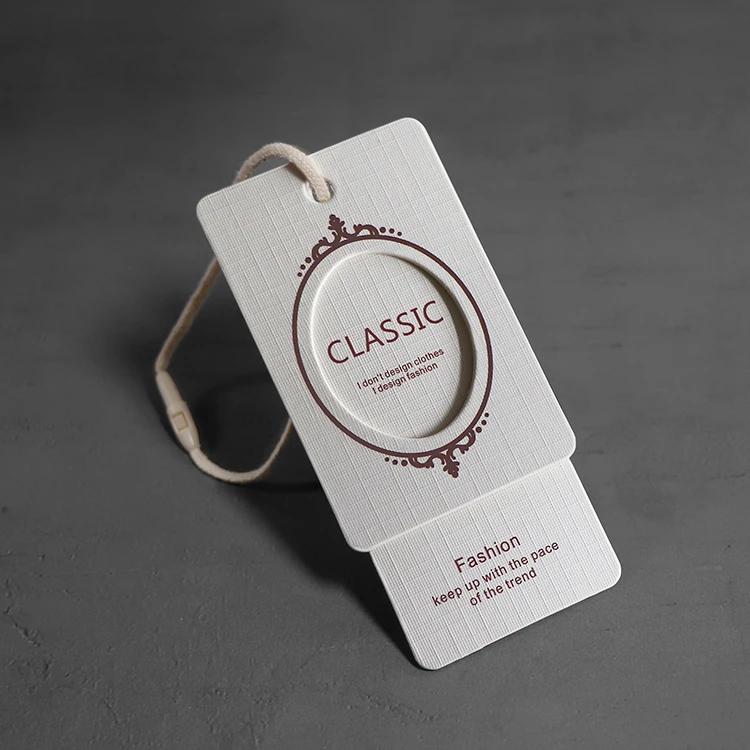 Fast design name tag for clothes paper price tags