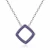 Import Fine Genuine 100% 925 Sterling Silver Square Pendant Necklace Women Jewelry from China
