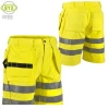 Fluorescent Yellow Summer Trousers Workwear Safety Shorts Pants