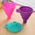 Import Foldable Kitchen mini silicone foldable collapsible funnel from China