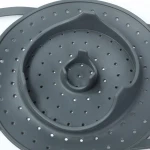 Foldable Silicone Food Steamer Anti-Slip Premium Quality Dishwasher Safe Silicone Steamer Basket With Handles Kitchen Gadgets