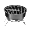 Folding Iron Fire Pit Portable Charcoal Fire Bowl Outdoor Patio Steel Fire Pit Bowl BBQ Grill for Backyard  26*26*18 cm