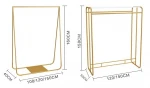 Free design metal clothing display rack, retail shop interior design garment store furniture display clothing rack*