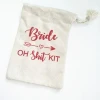 free shipping oh shirt kit muslin bag drawstring bag bride to be gift bag bachelorette party supplies