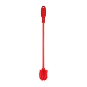 Full silicone bottle cleaning brush with stainless steel inside