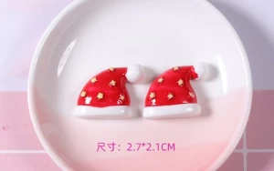 Funny Christmas hair bows  resin accessories DIY crafts handmade ornaments crafts for kids