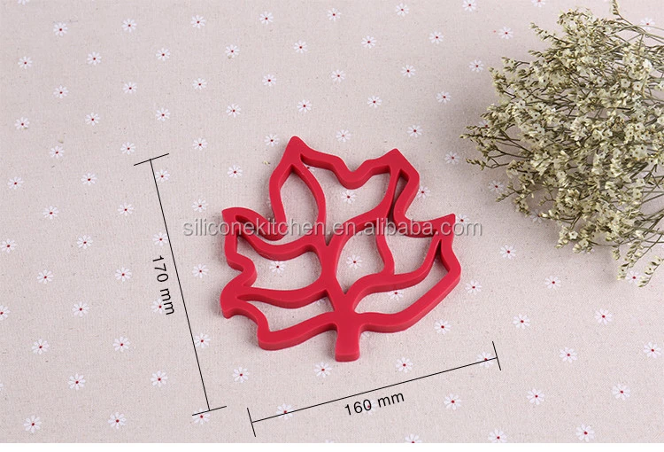 Funny Maple Leaf Silicone trivet Silicone placemat Silicone Insulation Pad