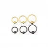 Gaby popular simple design ball closure nose  ring hoop multi color body piercing jewelry