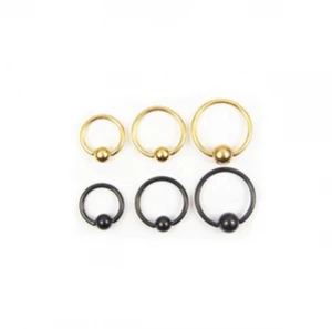 Gaby popular simple design ball closure nose  ring hoop multi color body piercing jewelry