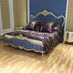 GD-A001 Antique style solid wood carving bedroom set