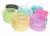 Import Genya plastic spiral hair ties elastic hair bands phone cord clear jelly hair coils wrist band bracelets from China