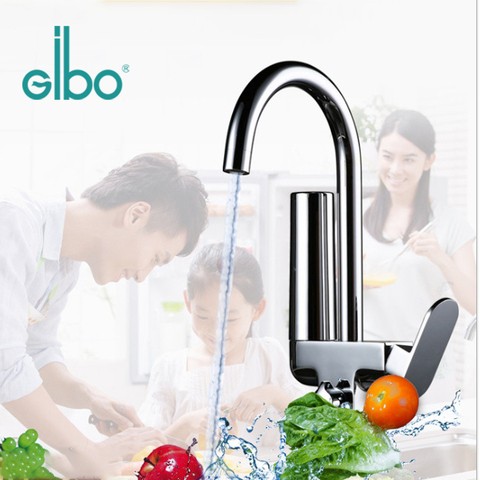 Gibo Led Digital Display Stainless Steel Fast Instant Electric Water Heater Heating Faucet with Under Sink