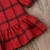 Import Girls Christmas Skirt Baby Long Sleeve Plaid Dress Cute Bow Tie Christmas Costume from China