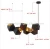 Import Gold inside black outside Wholesale Modern Metal box pendant light modern chandeliers from China