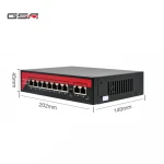 GSA Cheap 8 Port  POE Switch 100M Smart Ethernet Switch Power for IP Camera
