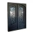 Import Guangzhou Design Security Exterior Iron Door Factory High Quality Simple Double Front Main Door Design Wrought Iron Entry Doors from China