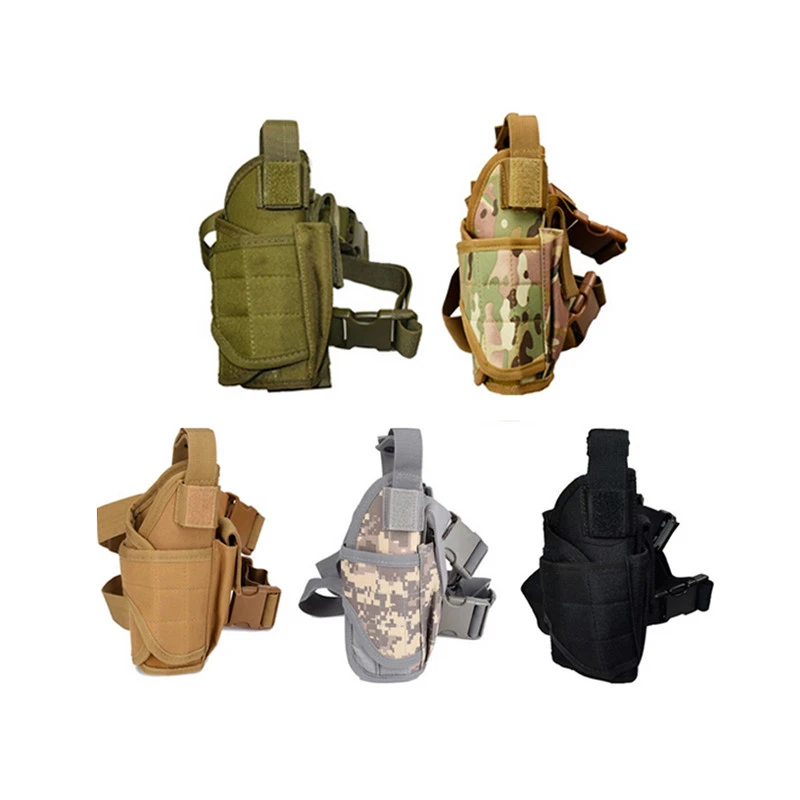 Gun holster Tactical military positol holster with waist webbing leg bags, Cheap Tactical paintball gun bag