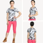Gym clothing couple camo men t shirt ladies running quickly dry sports wear
