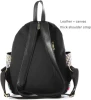 Handmade School Bags for Women Soft National Style Backpacks with Handle Character Pattern Canvas Polyester Fashion Backpack