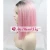 Import Heat Resistant Hiperlon Fiber Middle Part Short Straight Bob Dark Roots Two Tone Lace Front Synthetic Ombre Pink Wig for Women from China