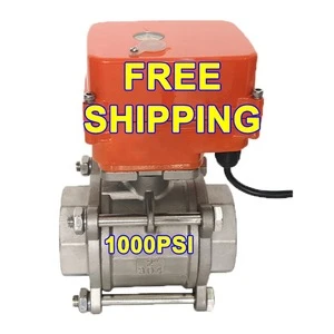 HEPHIS Free Shipping Electric Motorized Actuator Control 2 3 Way stainless steel ball valve price stainless steel valve body