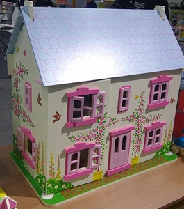 HET SELLING 2-storey wooden doll house with furnitures toy