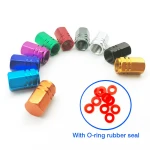 Hexagon Valve Covers for Auto Bike Motorcycle with o-ring seal car tire valve stem caps